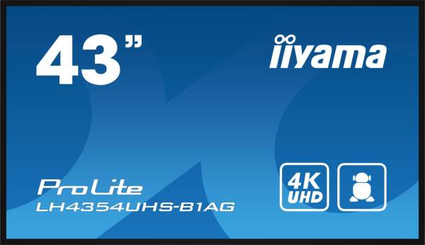 iiyama ProLite LH4354UHS-B1AG 43" 16:9 4K 24/7 IPS Display schwarz