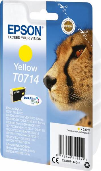Tinte Epson T0714 Gepard gelb
