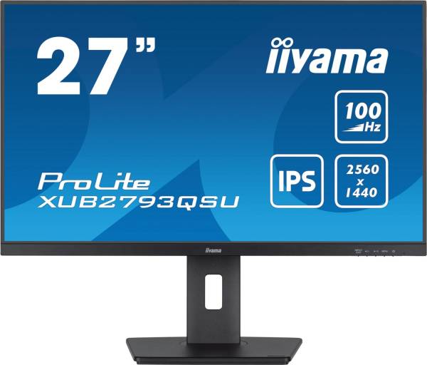 iiyama ProLite XUB2793QSU 27" 16:9 WQHD IPS Display schwarz