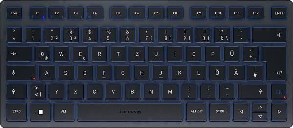 Cherry KW 7100 Mini Bluetooth USB Tastatur Slate Blue