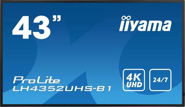 iiyama ProLite LH4352UHS-B1 43" 16:9 4K IPS 24/7 Display schwarz