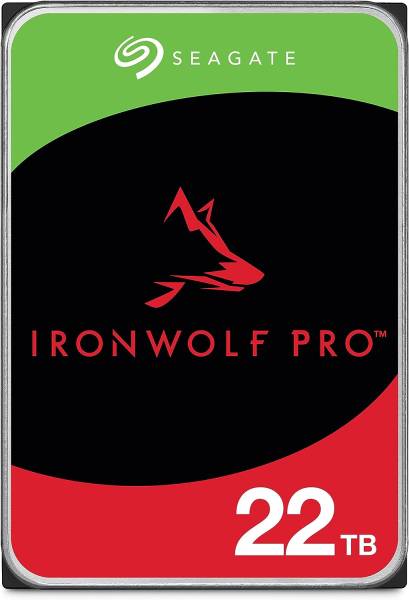 Seagate IronWolf Pro 22TB HDD 3.5 Zoll NAS Festplatte SATA 6Gb/s 7200rpm Recertified new (ST22000NT0
