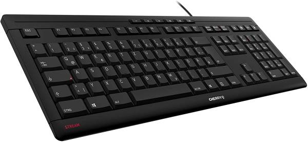 Cherry STREAM Tastatur, USB, schwarz