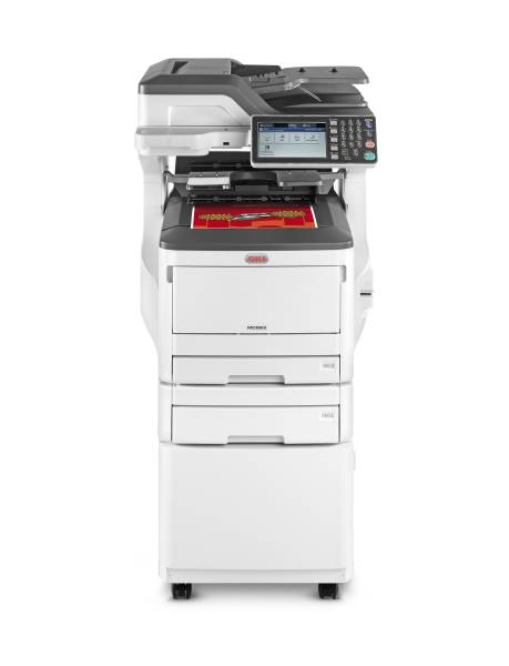 Oki MC883dnct A3 Farblaserdrucker/Scanner/Kopierer/Fax - zweites Papierfach + Unterschrank