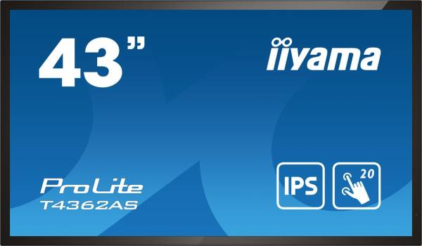 iiyama ProLite T4362AS 43" 16:9 4K 24/7 Touch Display schwarz